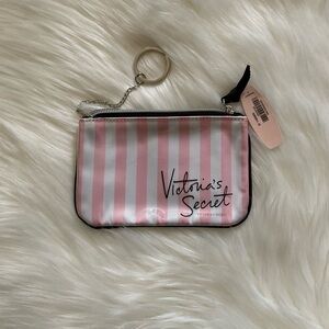 Victoria's Secret Pink and White Striped Pouch